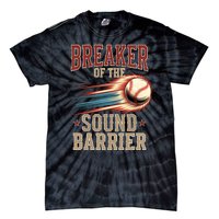 Baseball Pitcher Batter Funny Breaker Of The Sound Barrier Tie-Dye T-Shirt