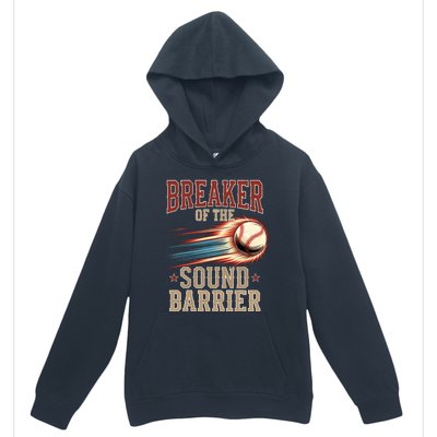 Baseball Pitcher Batter Funny Breaker Of The Sound Barrier Urban Pullover Hoodie