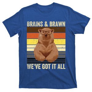 Bear Pride Brains And Brawn Gay Bear Brotherhood Funny Gift T-Shirt