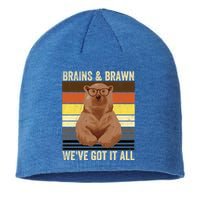 Bear Pride Brains And Brawn Gay Bear Brotherhood Funny Gift Sustainable Beanie