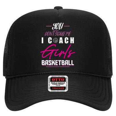 Basketball Player Coach Team Funny Baller Girl Trainor High Crown Mesh Back Trucker Hat