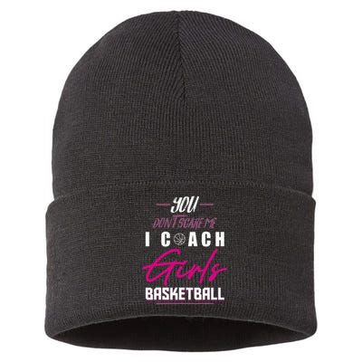 Basketball Player Coach Team Funny Baller Girl Trainor Sustainable Knit Beanie