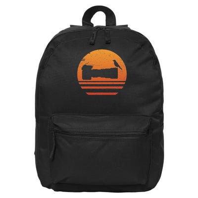 Bird Photographer Camera Retro 16 in Basic Backpack
