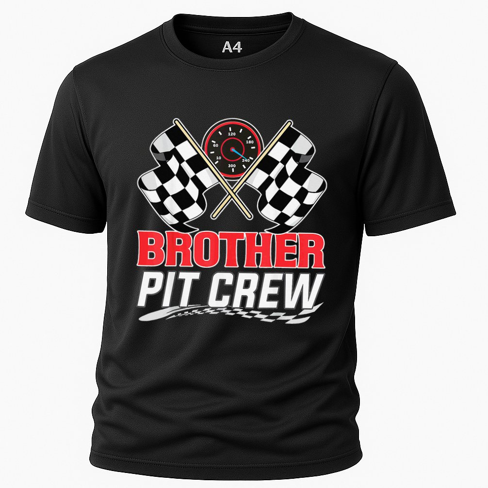 Brother Pit Crew Race Car Birthday Party Racing Family Cooling Performance Crew T-Shirt