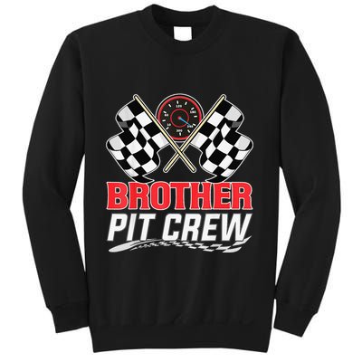Brother Pit Crew Race Car Birthday Party Racing Family Sweatshirt