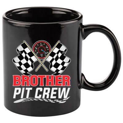 Brother Pit Crew Race Car Birthday Party Racing Family 11oz C Handle Ceramic Mug