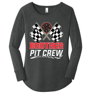 Brother Pit Crew Race Car Birthday Party Racing Family Women's Perfect Tri Tunic Long Sleeve Shirt