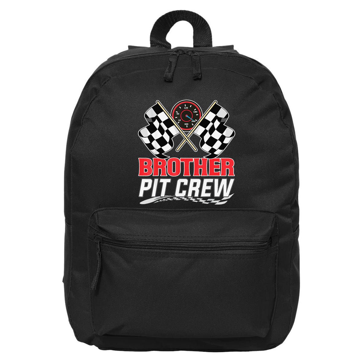Brother Pit Crew Race Car Birthday Party Racing Family 16 in Basic Backpack
