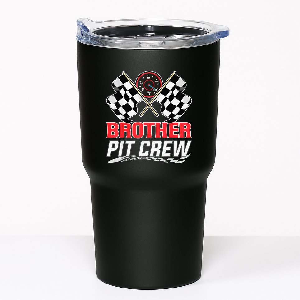 Brother Pit Crew Race Car Birthday Party Racing Family Tumbler
