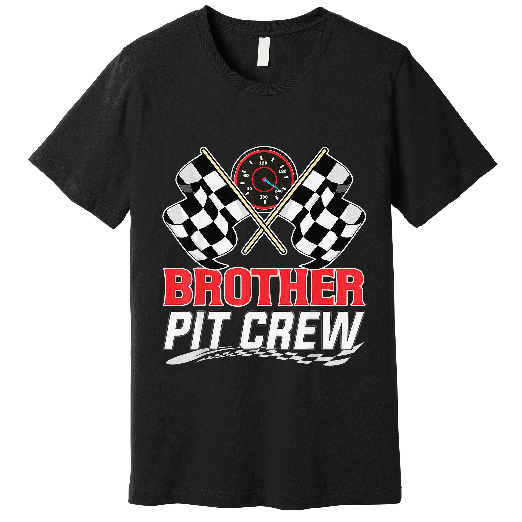 Brother Pit Crew Race Car Birthday Party Racing Family Premium T-Shirt