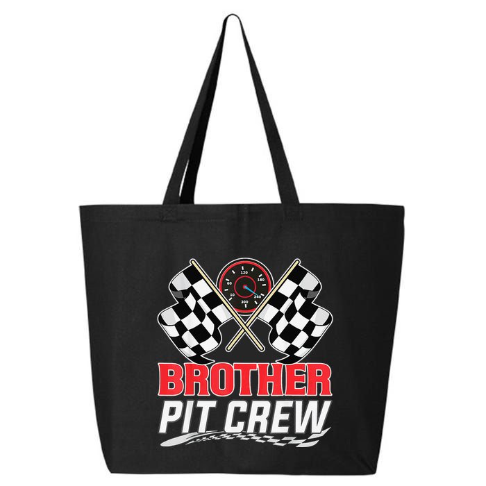 Brother Pit Crew Race Car Birthday Party Racing Family 25L Jumbo Tote
