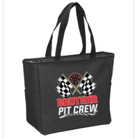 Brother Pit Crew Race Car Birthday Party Racing Family Zip Tote Bag