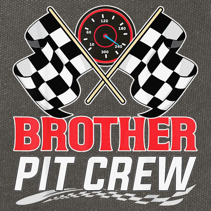 Brother Pit Crew Race Car Birthday Party Racing Family Cotton Canvas Backpack