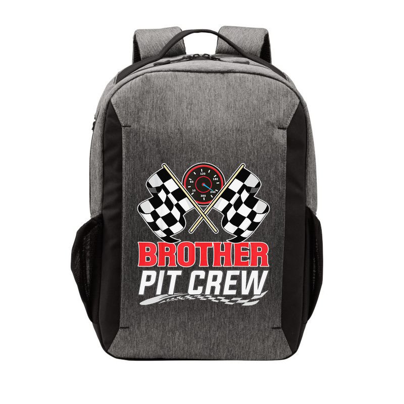 Brother Pit Crew Race Car Birthday Party Racing Family Vector Backpack