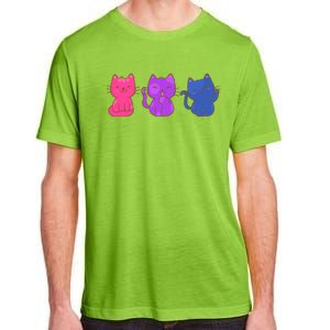 Bisexual Pride Cats Lgbtq Gift Adult ChromaSoft Performance T-Shirt