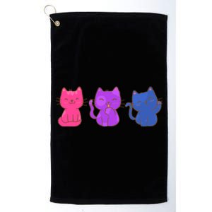 Bisexual Pride Cats Lgbtq Gift Platinum Collection Golf Towel