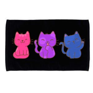 Bisexual Pride Cats Lgbtq Gift Microfiber Hand Towel