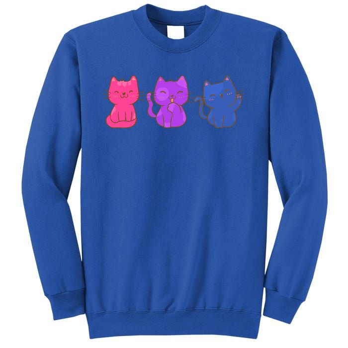 Bisexual Pride Cats Lgbtq Gift Sweatshirt