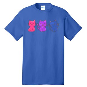 Bisexual Pride Cats Lgbtq Gift Tall T-Shirt