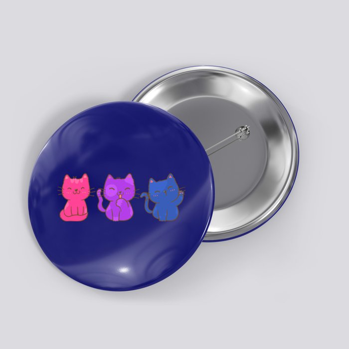 Bisexual Pride Cats Lgbtq Gift Button