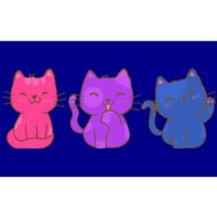 Bisexual Pride Cats Lgbtq Gift Bumper Sticker