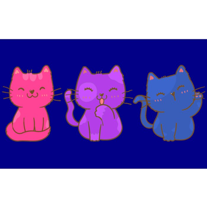 Bisexual Pride Cats Lgbtq Gift Bumper Sticker