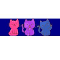 Bisexual Pride Cats Lgbtq Gift Bumper Sticker