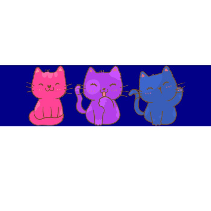 Bisexual Pride Cats Lgbtq Gift Bumper Sticker