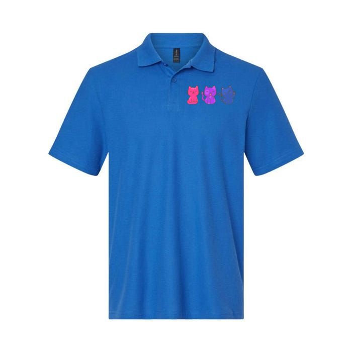 Bisexual Pride Cats Lgbtq Gift Softstyle Adult Sport Polo