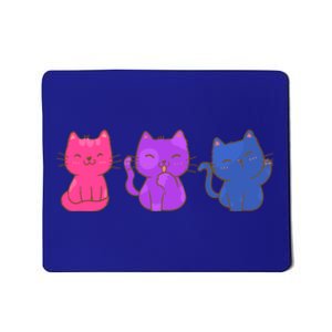 Bisexual Pride Cats Lgbtq Gift Mousepad