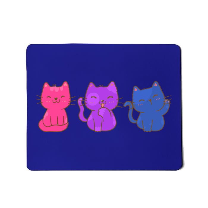 Bisexual Pride Cats Lgbtq Gift Mousepad