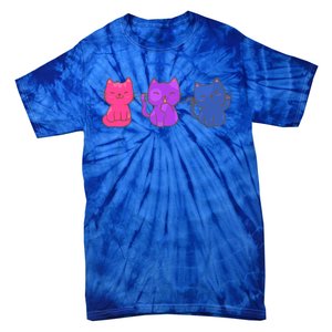 Bisexual Pride Cats Lgbtq Gift Tie-Dye T-Shirt