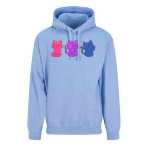 Bisexual Pride Cats Lgbtq Gift Unisex Surf Hoodie