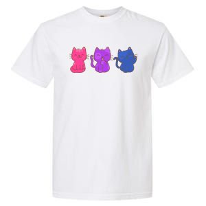 Bisexual Pride Cats Lgbtq Gift Garment-Dyed Heavyweight T-Shirt