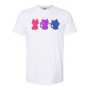 Bisexual Pride Cats Lgbtq Gift Softstyle CVC T-Shirt