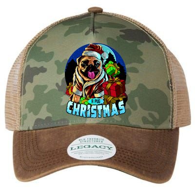 Best Pug Christmas Legacy Tie Dye Trucker Hat