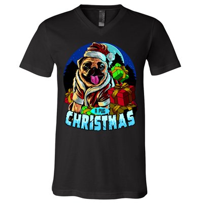 Best Pug Christmas V-Neck T-Shirt