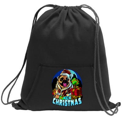 Best Pug Christmas Sweatshirt Cinch Pack Bag