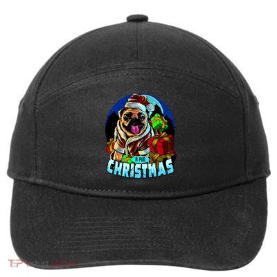 Best Pug Christmas 7-Panel Snapback Hat