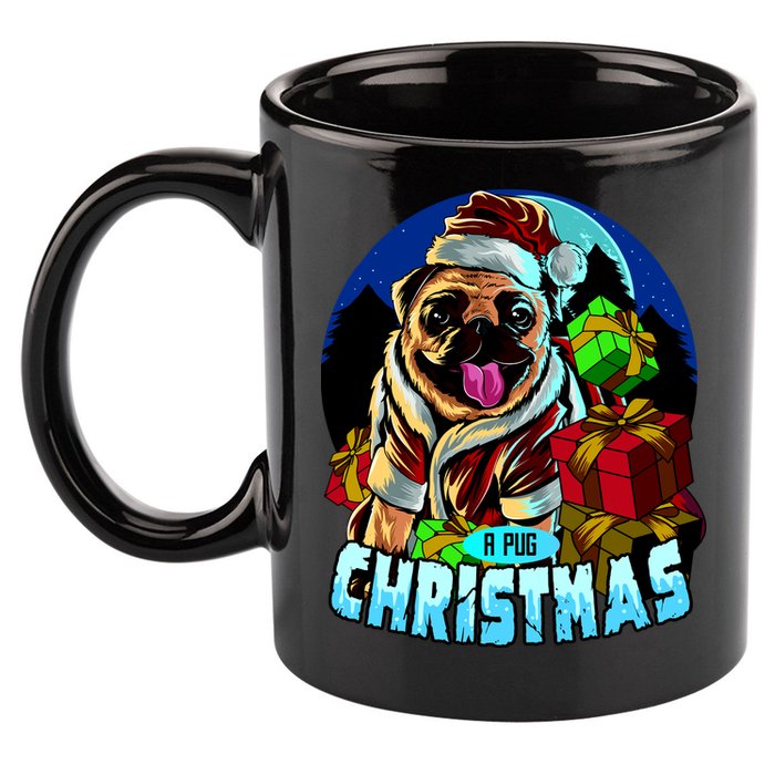 Best Pug Christmas 11oz C Handle Ceramic Mug