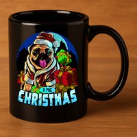 Best Pug Christmas 11oz C Handle Ceramic Mug