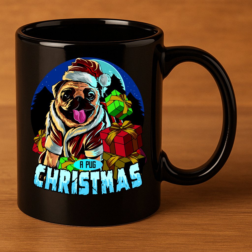 Best Pug Christmas 11oz C Handle Ceramic Mug