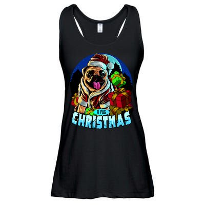 Best Pug Christmas Ladies Essential Flowy Tank