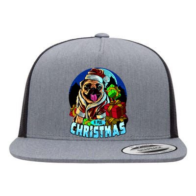 Best Pug Christmas Flat Bill Trucker Hat