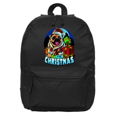 Best Pug Christmas 16 in Basic Backpack