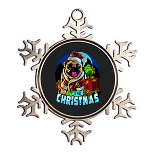 Best Pug Christmas Metallic Star Ornament