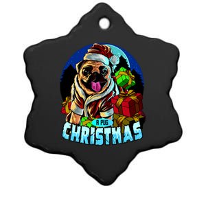 Best Pug Christmas Ceramic Star Ornament