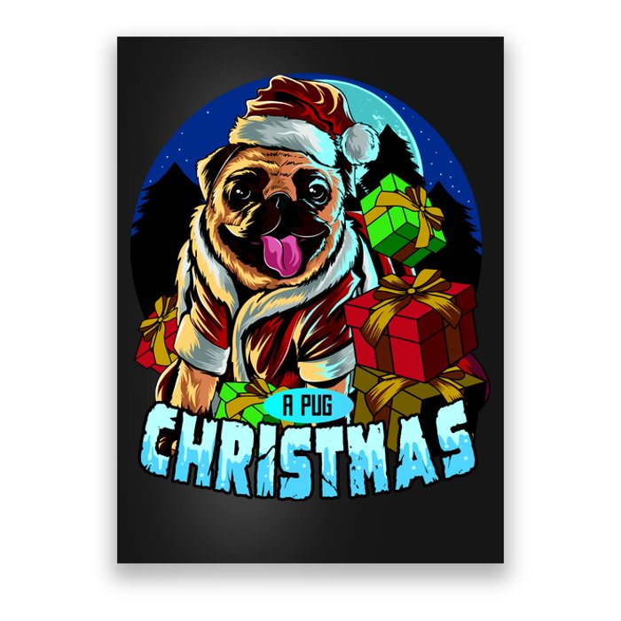 Best Pug Christmas Poster