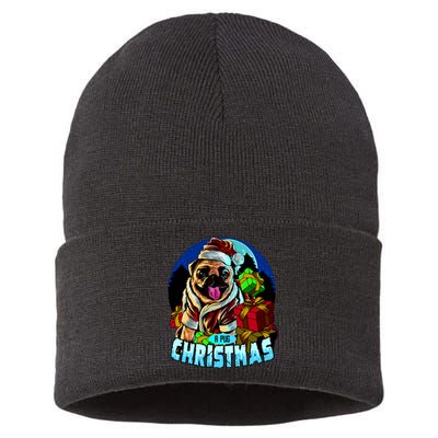 Best Pug Christmas Sustainable Knit Beanie