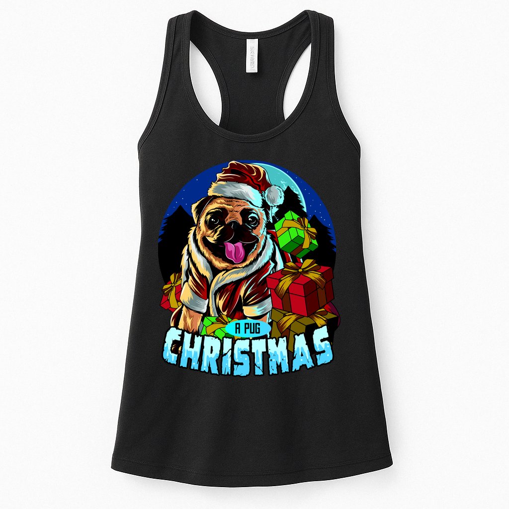 Best Pug Christmas Womens Tank Top